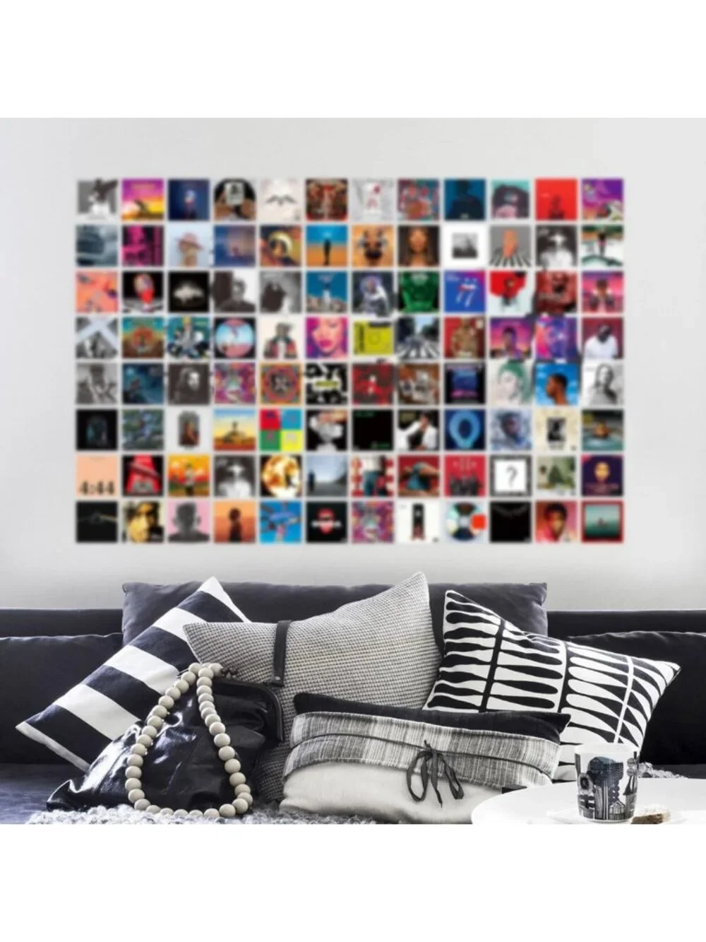 100 Pcs 5x5 Inch Wall Collage Kit | Music, Album Cover & Rapper Posters for